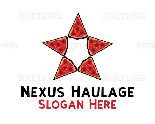 Star Pizza Slices Logo