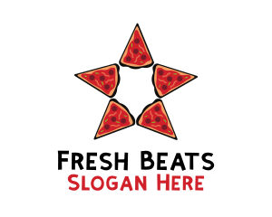 Star Pizza Slices Logo