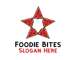 Star Pizza Slices logo design