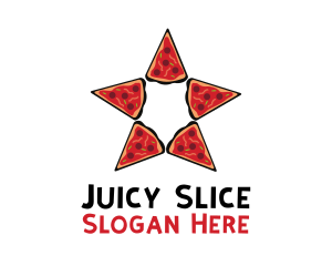 Star Pizza Slices logo design