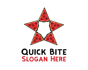 Star Pizza Slices logo design