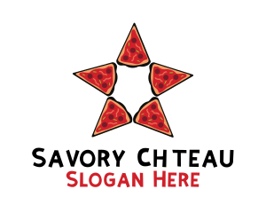 Star Pizza Slices logo design