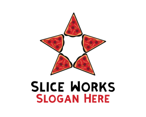 Star Pizza Slices logo design