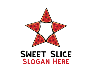 Star Pizza Slices logo design