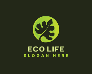 Leaf Eco Natural logo design