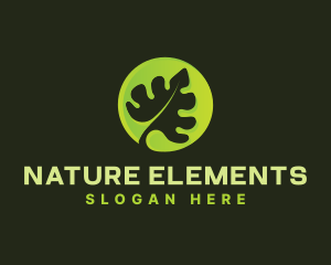 Leaf Eco Natural logo design