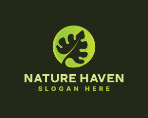 Leaf Eco Natural logo design