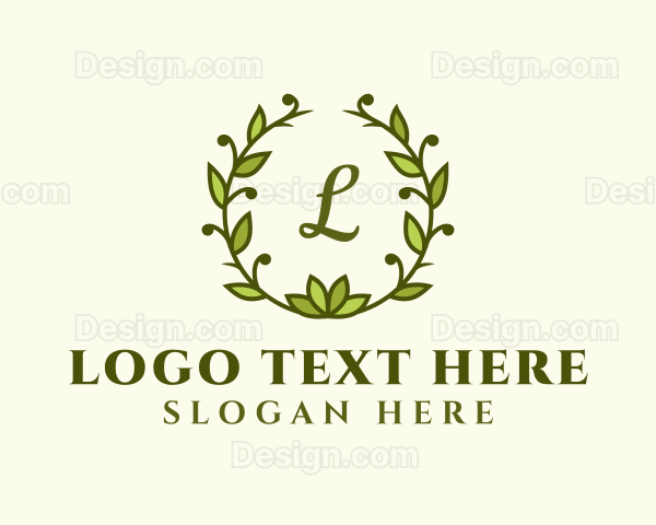 Wellness Flower Wreath Logo