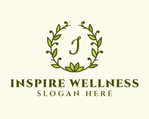 Wellness Flower Wreath logo design