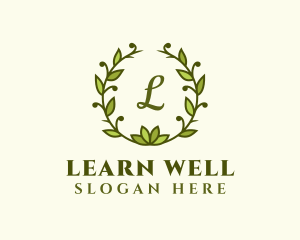 Wellness Flower Wreath logo design