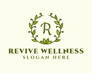 Wellness Flower Wreath logo design