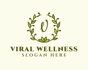 Wellness Flower Wreath logo design