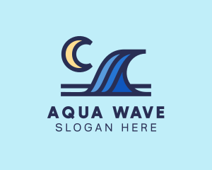 Surf Wave Moon logo