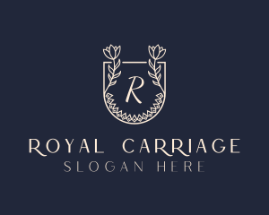 Flower Royal Shield logo design