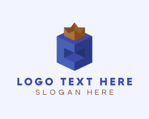 3D Crown Box Package logo