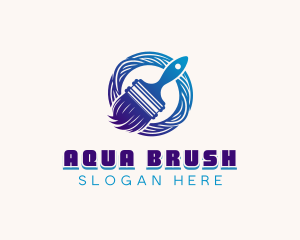 Paintbrush Renovation Repair logo design