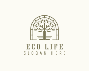 Botanical Eco Tree logo design