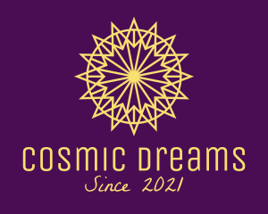 Yellow Cosmic Sun logo design