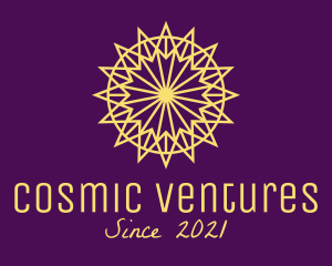 Yellow Cosmic Sun logo design