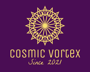 Yellow Cosmic Sun logo design