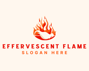 Chicken Flame Rotisserie logo design