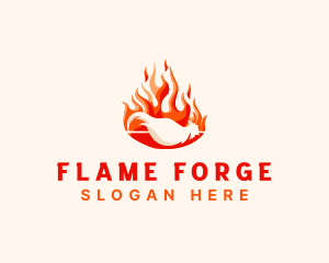 Chicken Flame Rotisserie logo design