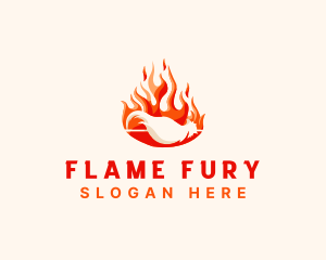 Chicken Flame Rotisserie logo design