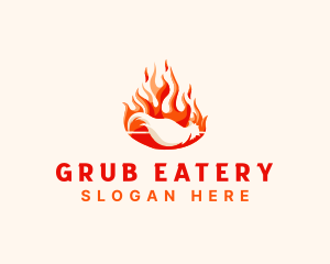 Chicken Flame Rotisserie logo design