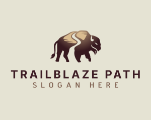 Buffalo Path Bison logo design