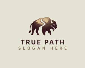 Buffalo Path Bison logo design