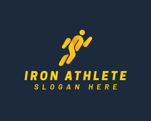 Athlete Running Sports logo design