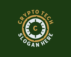 Tech Cryptocurrency Blockchain logo design