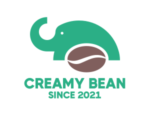 Elephant Coffee Bean logo design