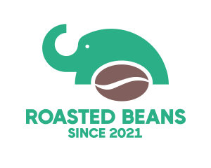 Elephant Coffee Bean logo design