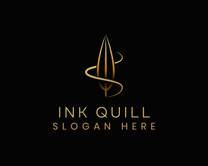 Luxury Feather Quill logo design