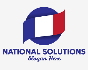 National French Flag  logo design