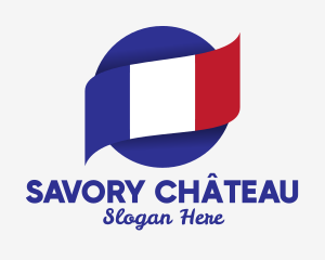 National French Flag  logo design