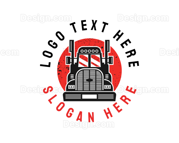 Grunge Truck Logistic Logo