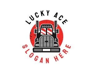 Grunge Truck Logistic logo design