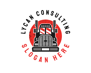 Grunge Truck Logistic logo design