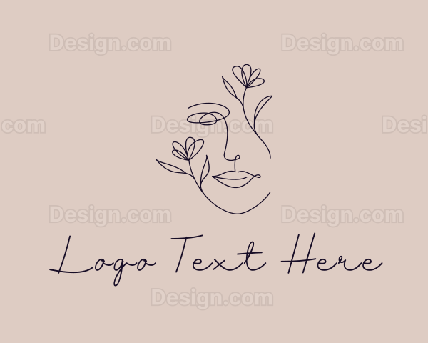 Flower Beauty Woman Logo