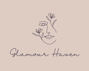 Flower Beauty Woman logo