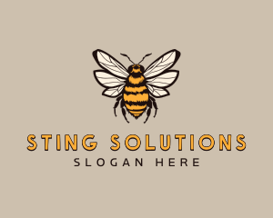 Bee Hornet Insect logo design