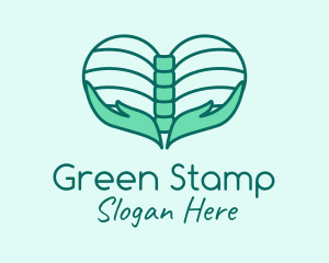 Green Chiropractic Love logo design