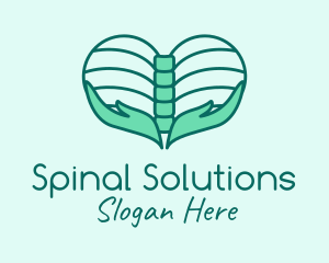 Green Chiropractic Love logo design