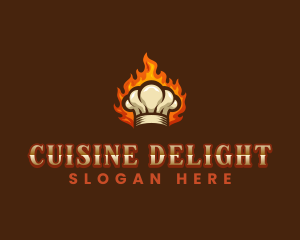 Flaming Chef Hat logo design