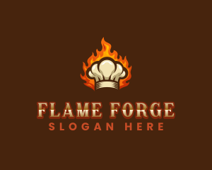 Flaming Chef Hat logo design