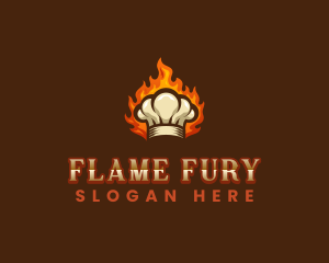 Flaming Chef Hat logo design