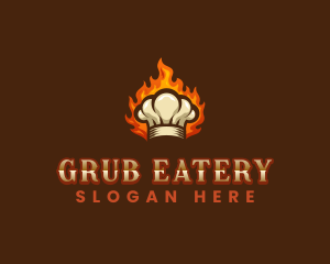 Flaming Chef Hat logo design