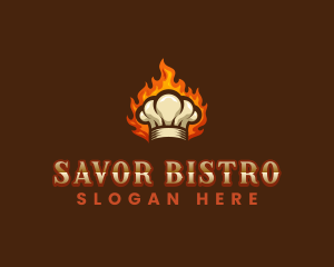 Flaming Chef Hat logo design